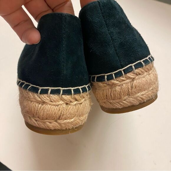 STEVE MADDEN Proud Black Silver Embellished Leather Platform Espadrilles shoe 10 - Picture 11 of 12